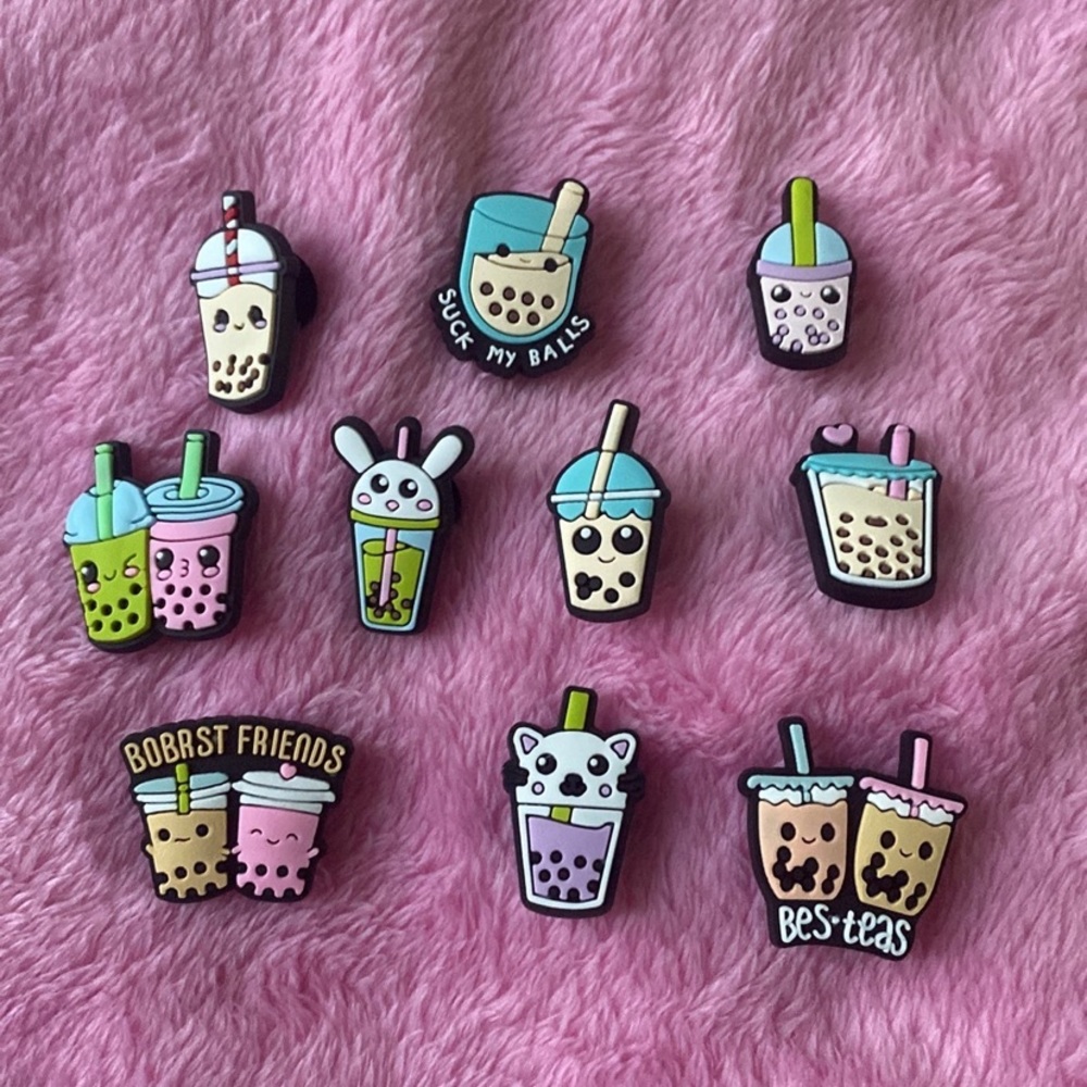 Boba Croc Charms